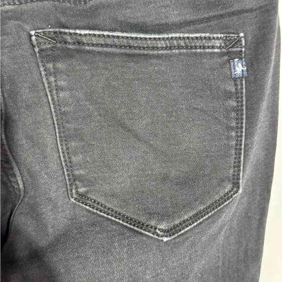 Maurices Black Washed Low Rise Skinny Jeans With Plaid Ankle Cuff Size Medium - Picture 5 of 7